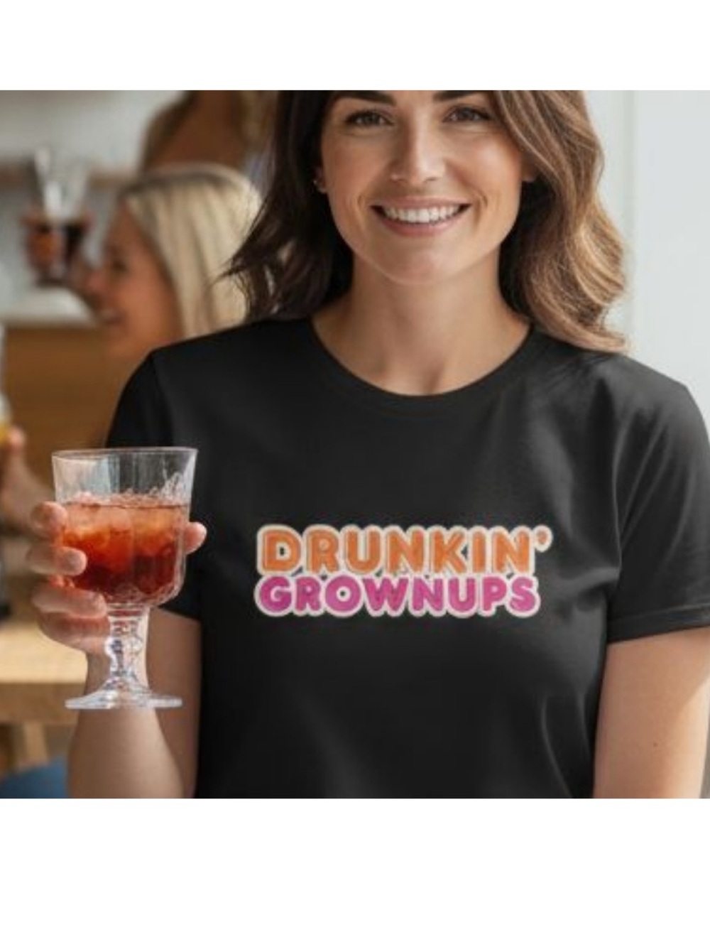 NEW 2XL DRUNKIN' GROWNUPS Black Tee Shirt
